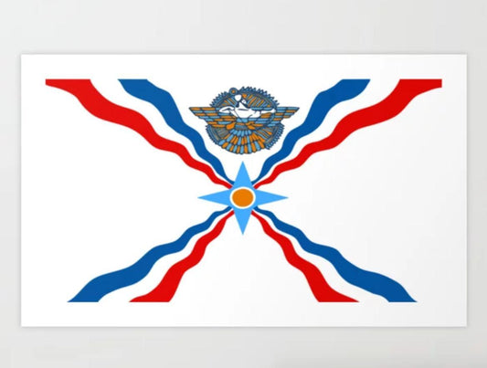 Assyriska flaggan - Assyrien –  produktbild – Hiprock