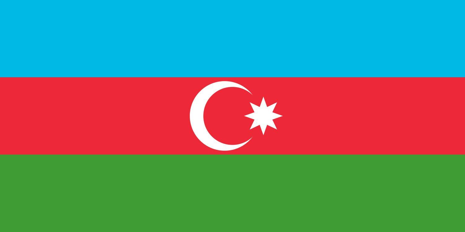 Azerbajdzjan flagga –  produktbild – Hiprock
