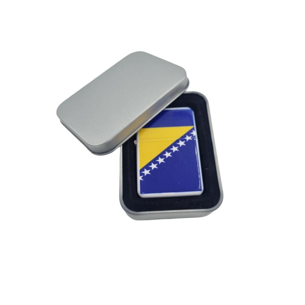 Bensintändare - Bosniens flagga –  produktbild – Hiprock