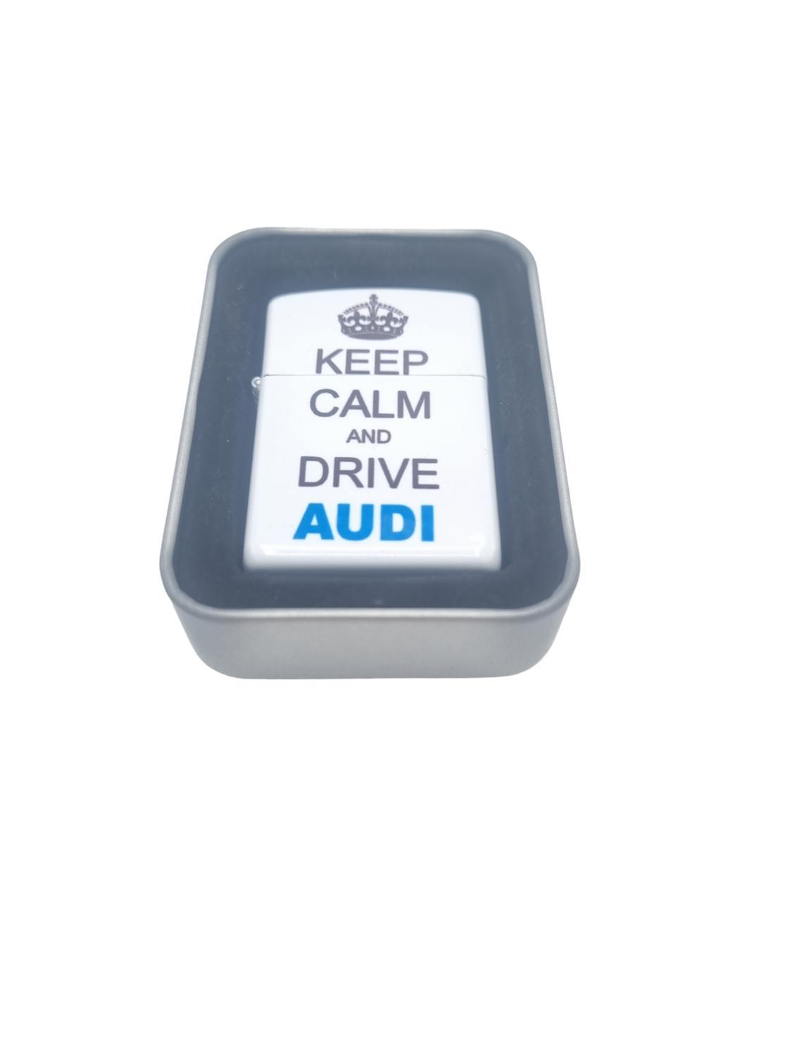 Bensintändare - Keep calm and drive Audi –  produktbild – Hiprock