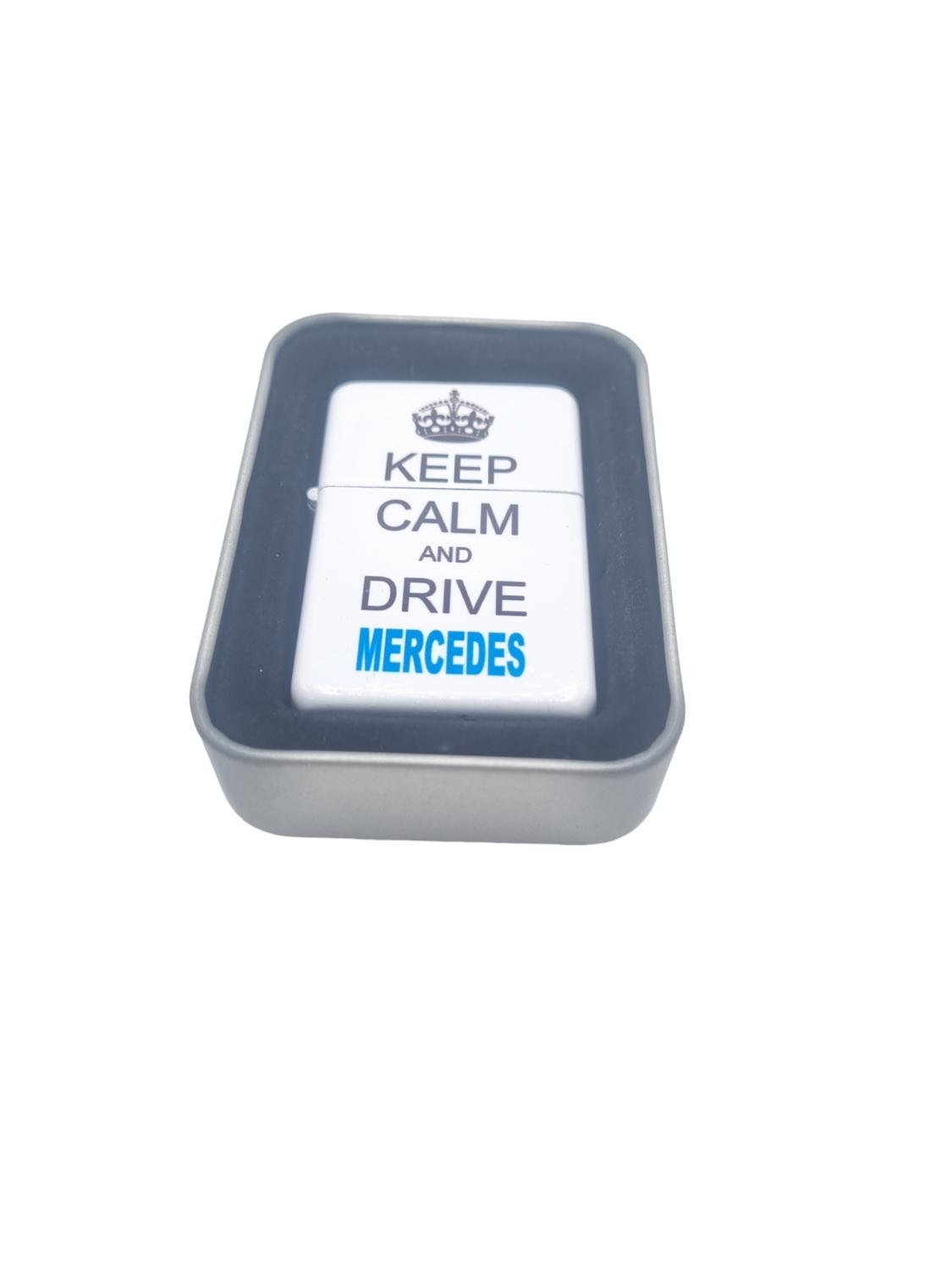 Bensintändare - Keep calm and drive Mercedes –  produktbild – Hiprock