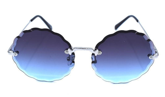 Blue round sunglasses - Ice Wave