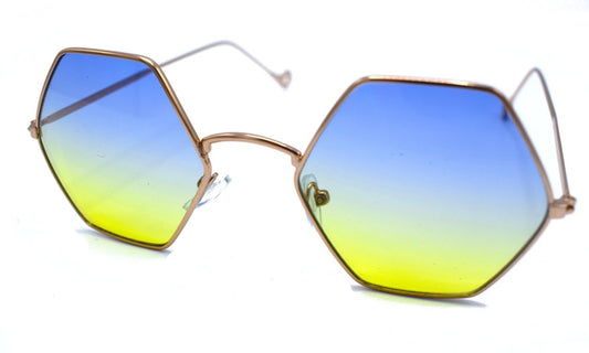 Blå/gula solglasögon –  produktbild – Hiprock