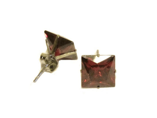 Bling Earrings - Red Stone