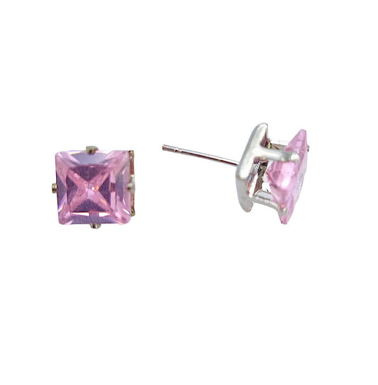 Bling Earrings - Pink Stone