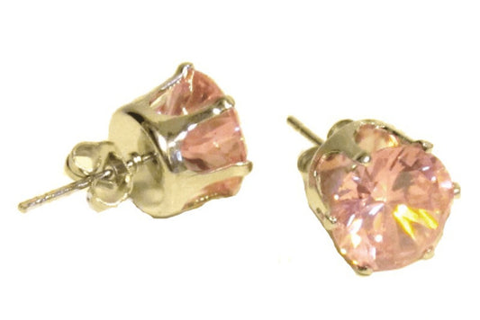 Bling Earrings - Pink Stone