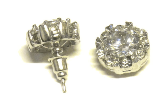 Bling Earrings - White Stone