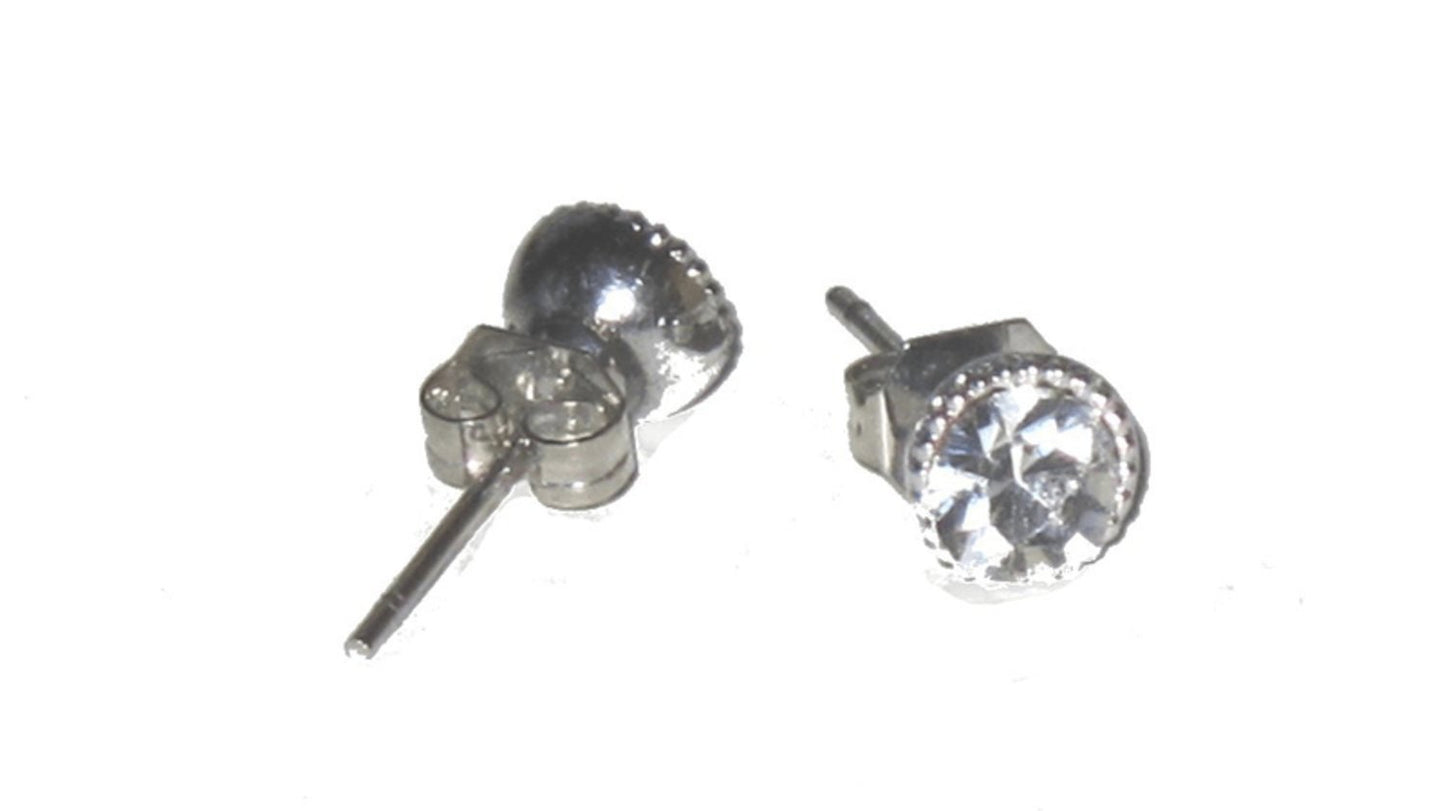 Bling Örhängen - Vit Sten