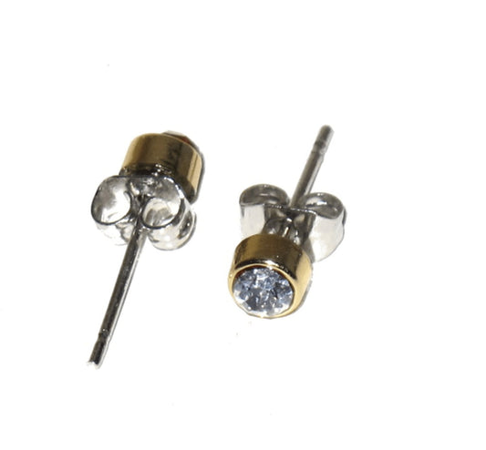 Bling Örhängen - Vit Sten