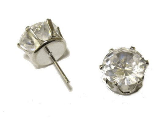 Bling örhängen - vit sten