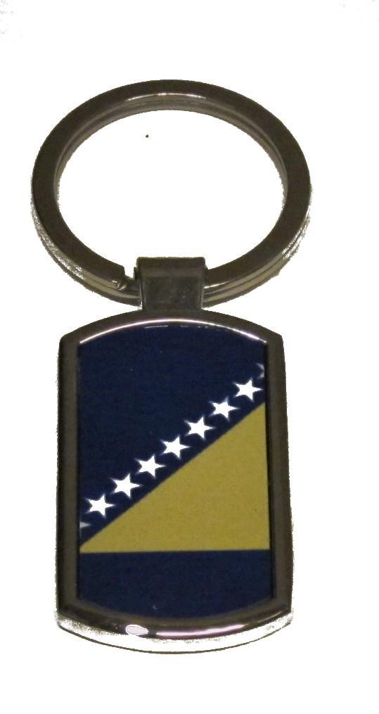 Bosnien Flagga nyckelring –  produktbild – Hiprock