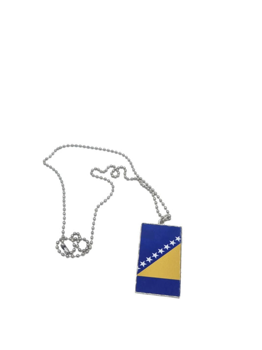 Bosnien flagga halsband –  produktbild – Hiprock