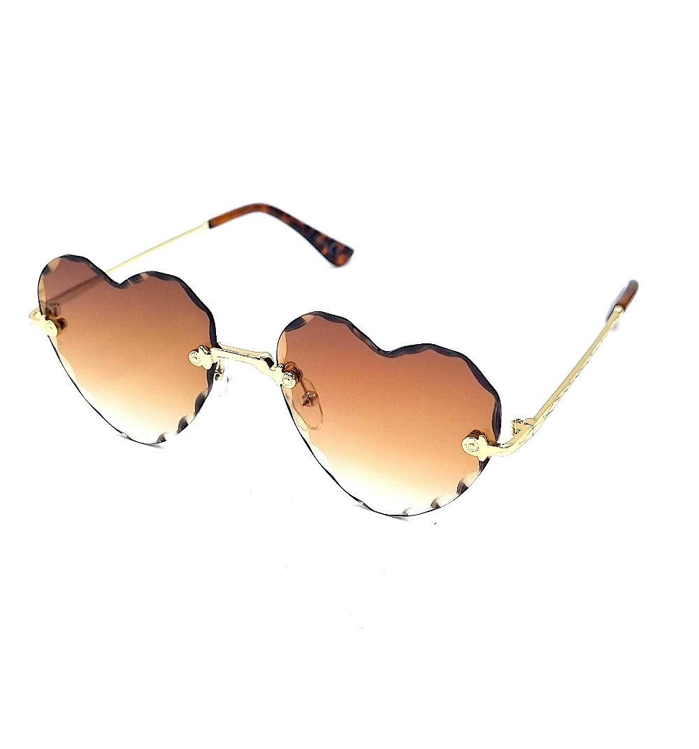 Bruna Heart solglasögon –  produktbild – Hiprock