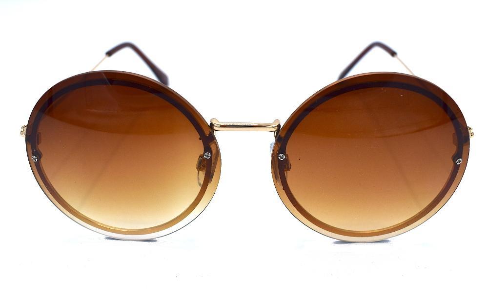 Bruna runda solglasögon - Rocky