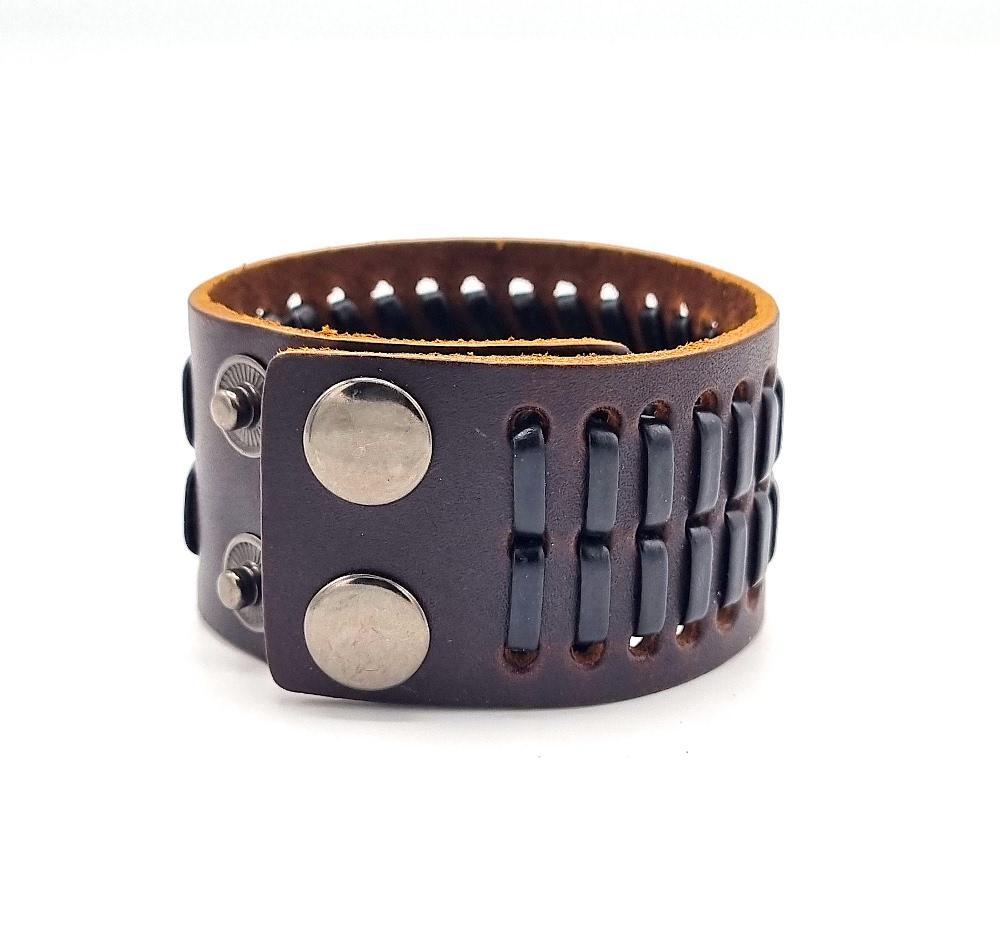Brown and Black leather bracelet 