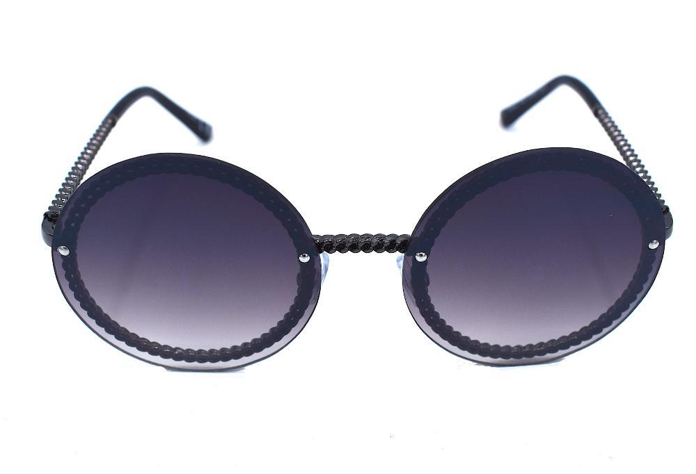 Chain runda solglasögon - Silver/mörk –  produktbild – Hiprock