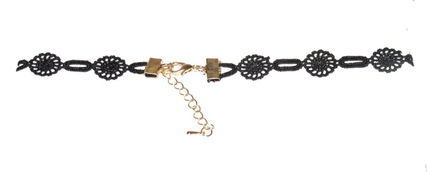 Choker kaulakoru - musta kangas