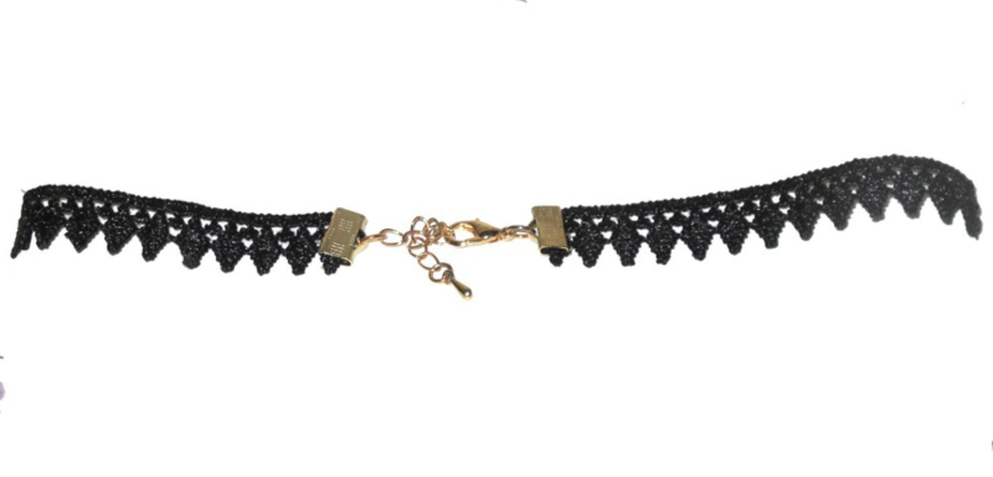 Choker kaulakoru - musta kangas