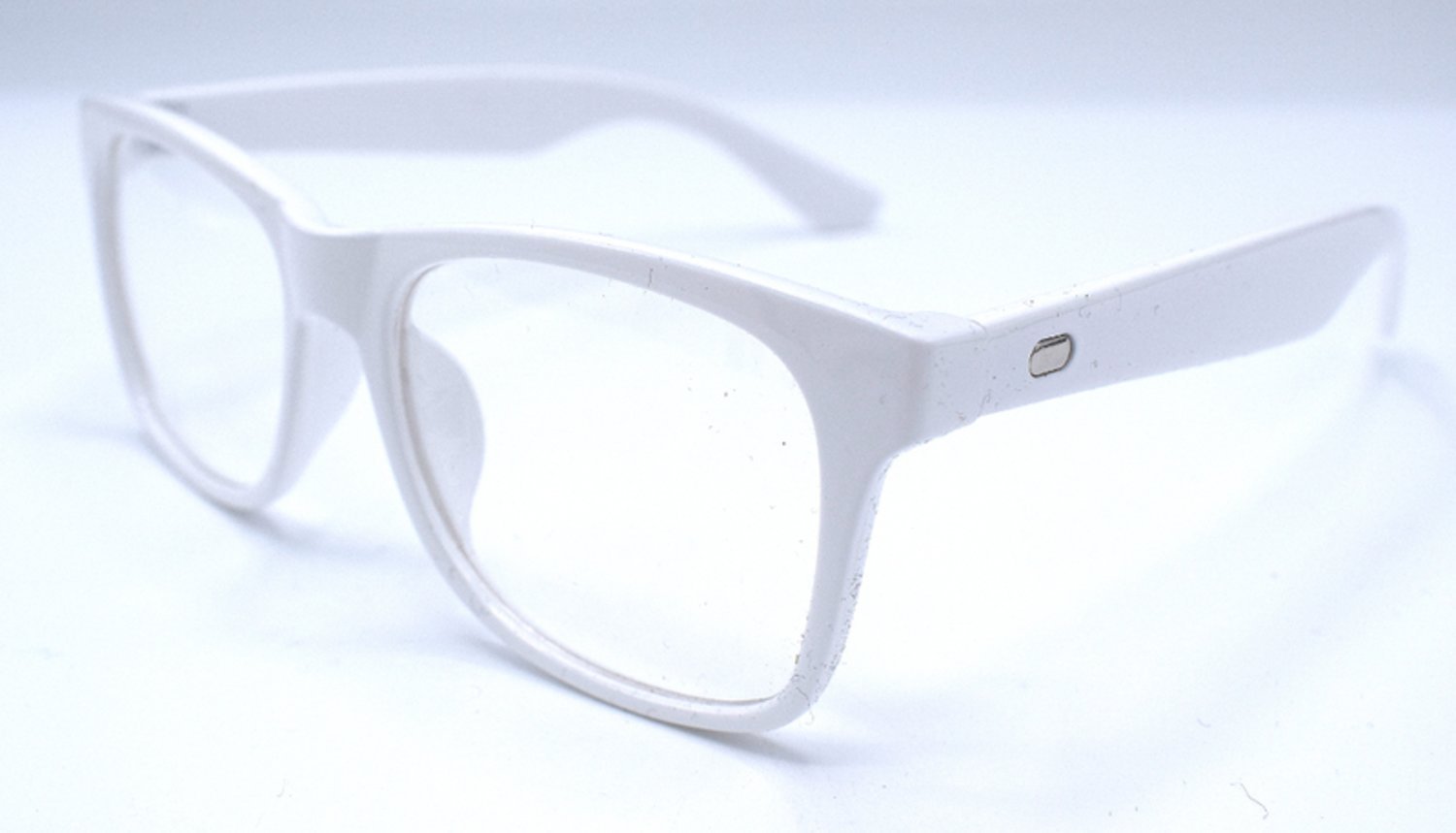 Clear Retro Glasögon vit –  produktbild – Hiprock