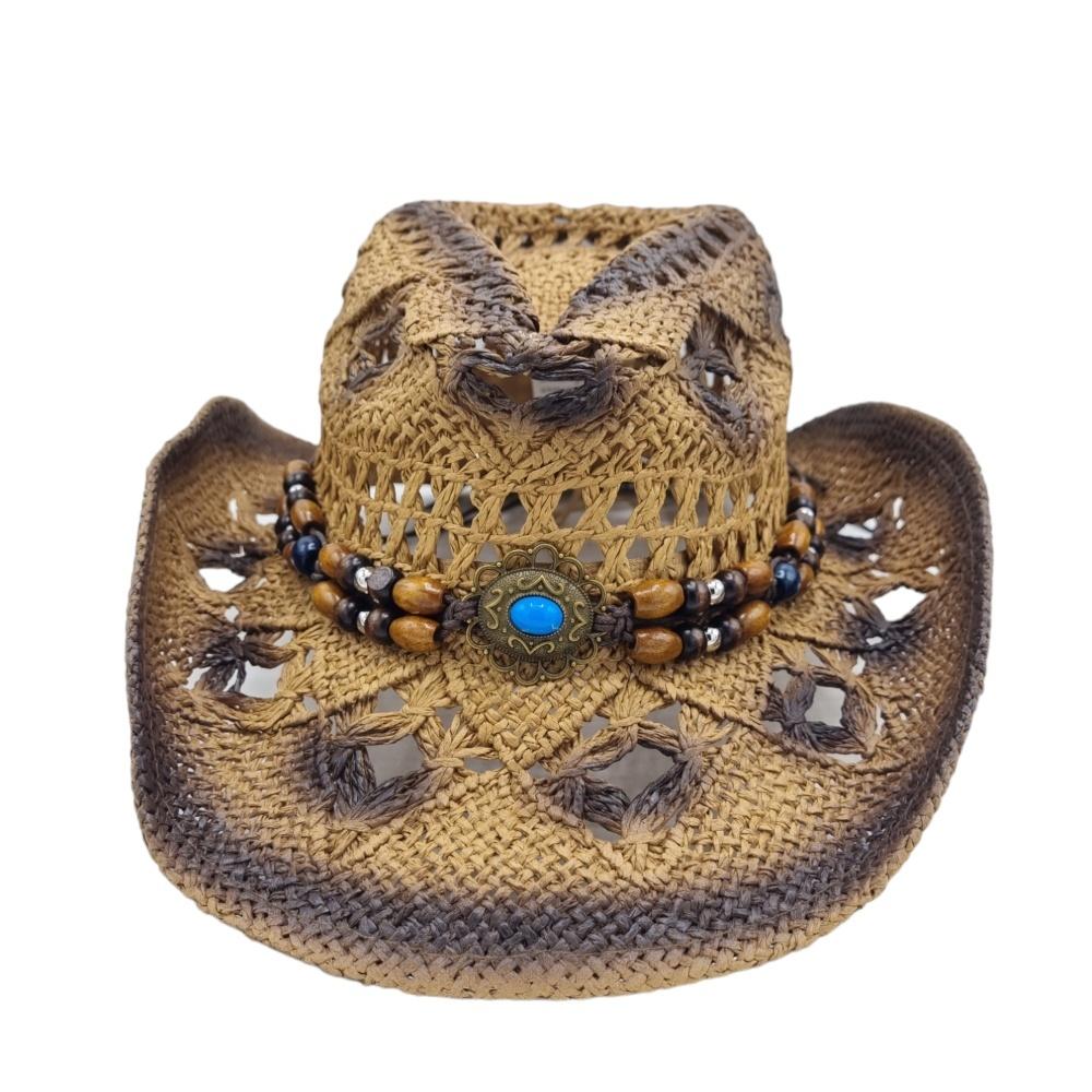 Cowboyhatt Blue medallion white –  produktbild – Hiprock