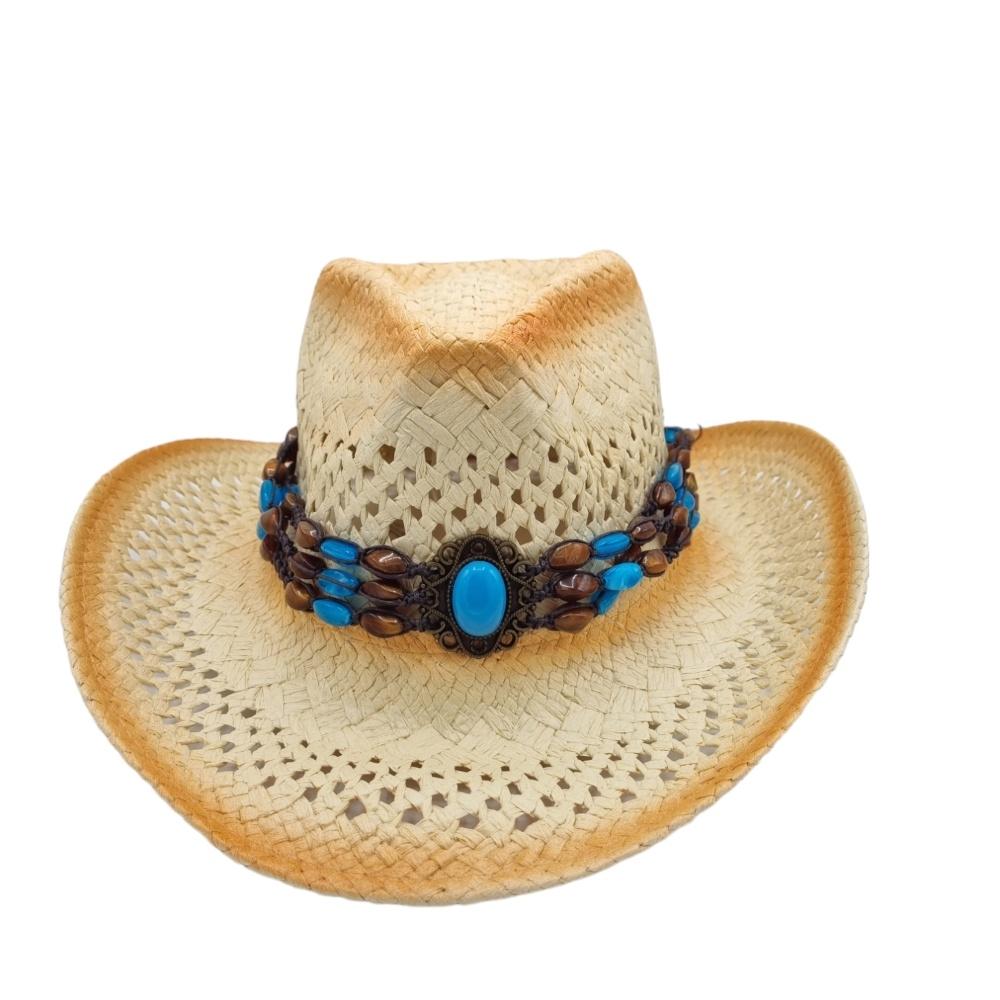 Cowboyhatt Blue medallion white –  produktbild – Hiprock
