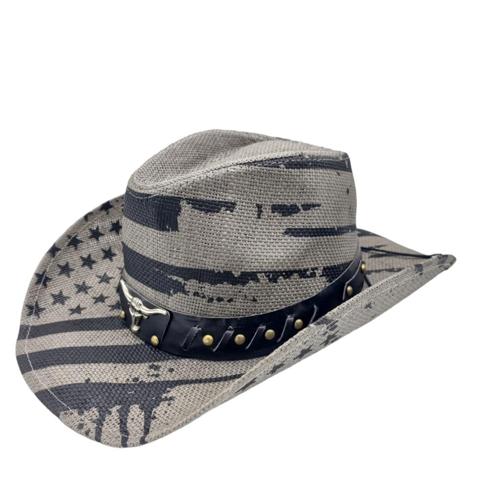 Cowboyhatt Blue medallion white –  produktbild – Hiprock