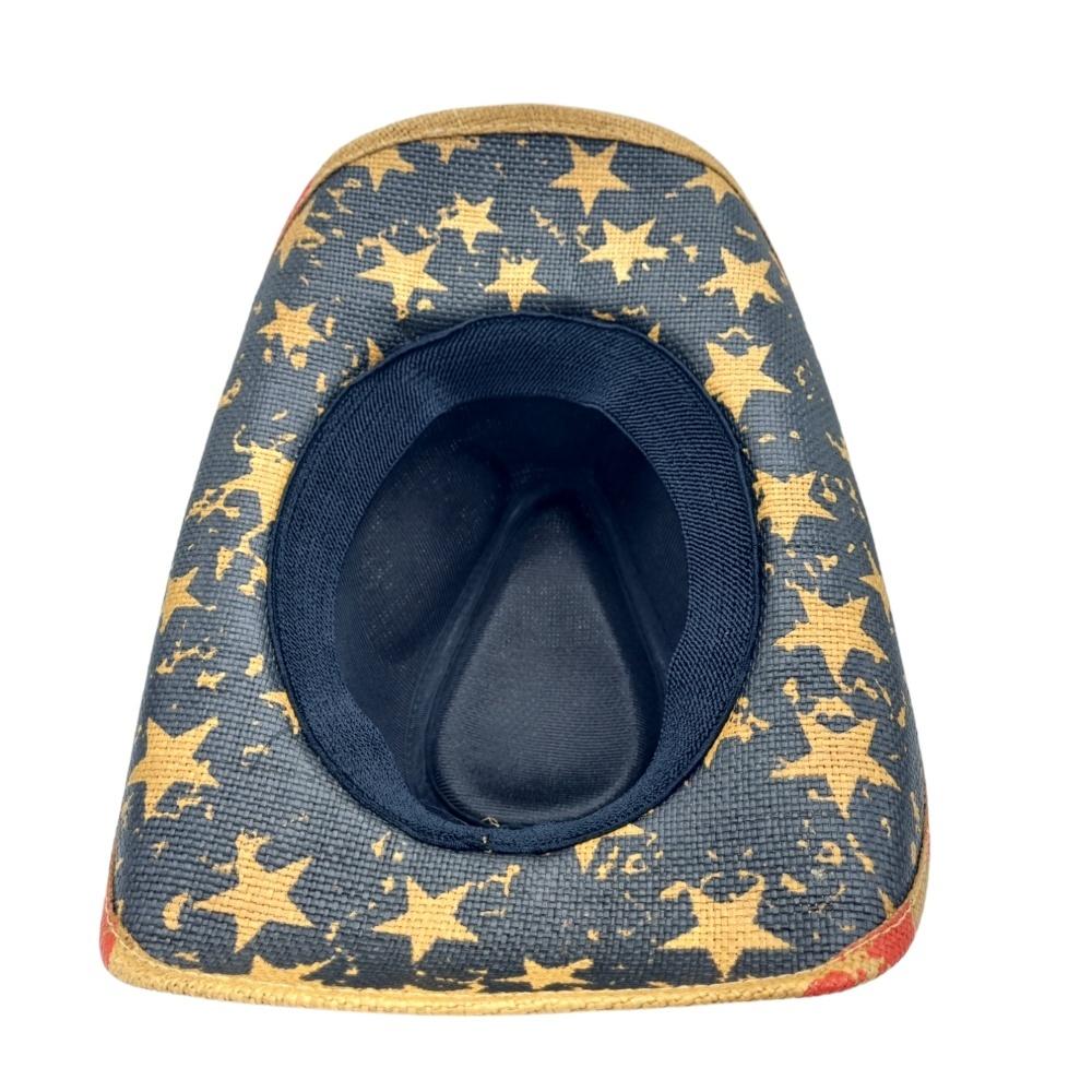 Cowboyhatt Blue medallion white –  produktbild – Hiprock