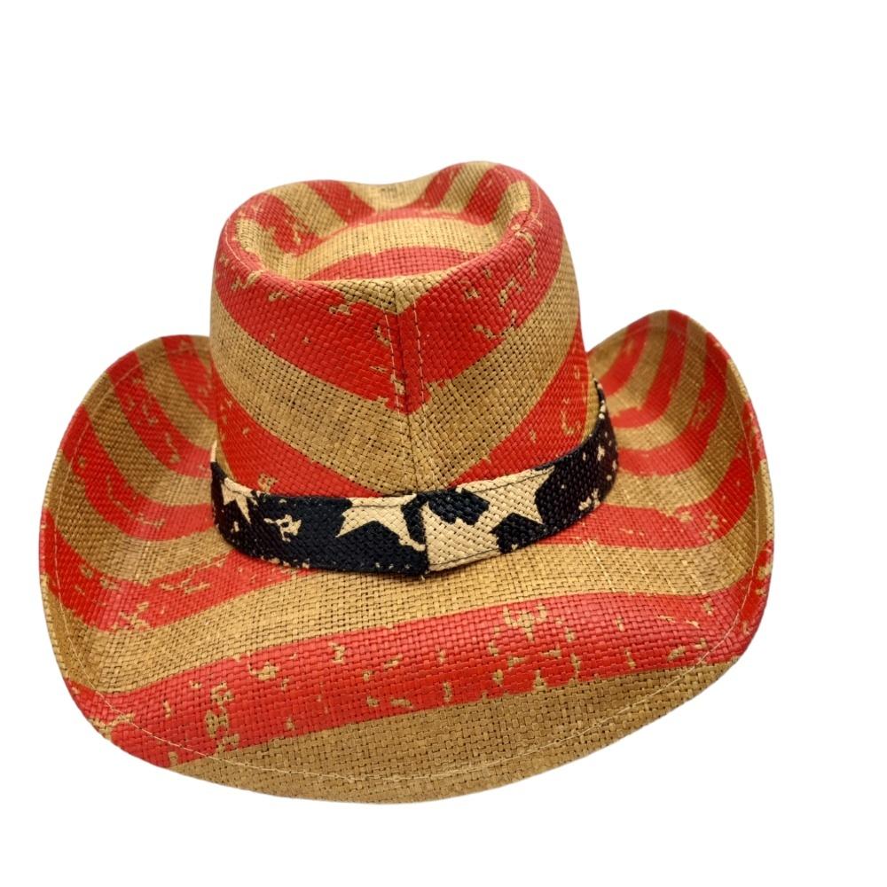 Cowboyhatt Blue medallion white –  produktbild – Hiprock