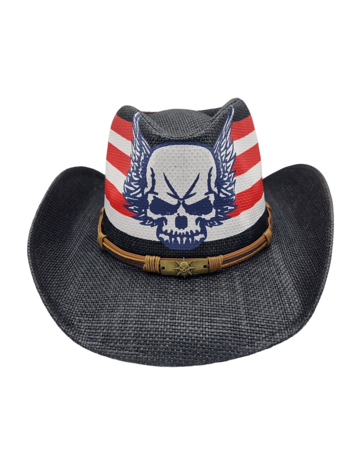 Cowboyhatt Blue medallion white –  produktbild – Hiprock