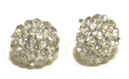 Curved iced earrings