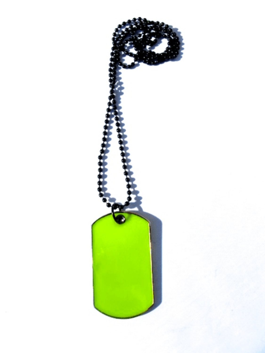 Dog Tag Collar Yellow/Green