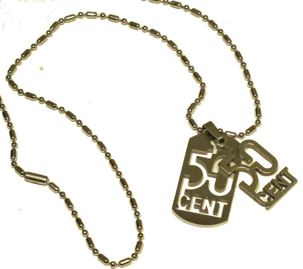 Dog tag necklaces silver colored