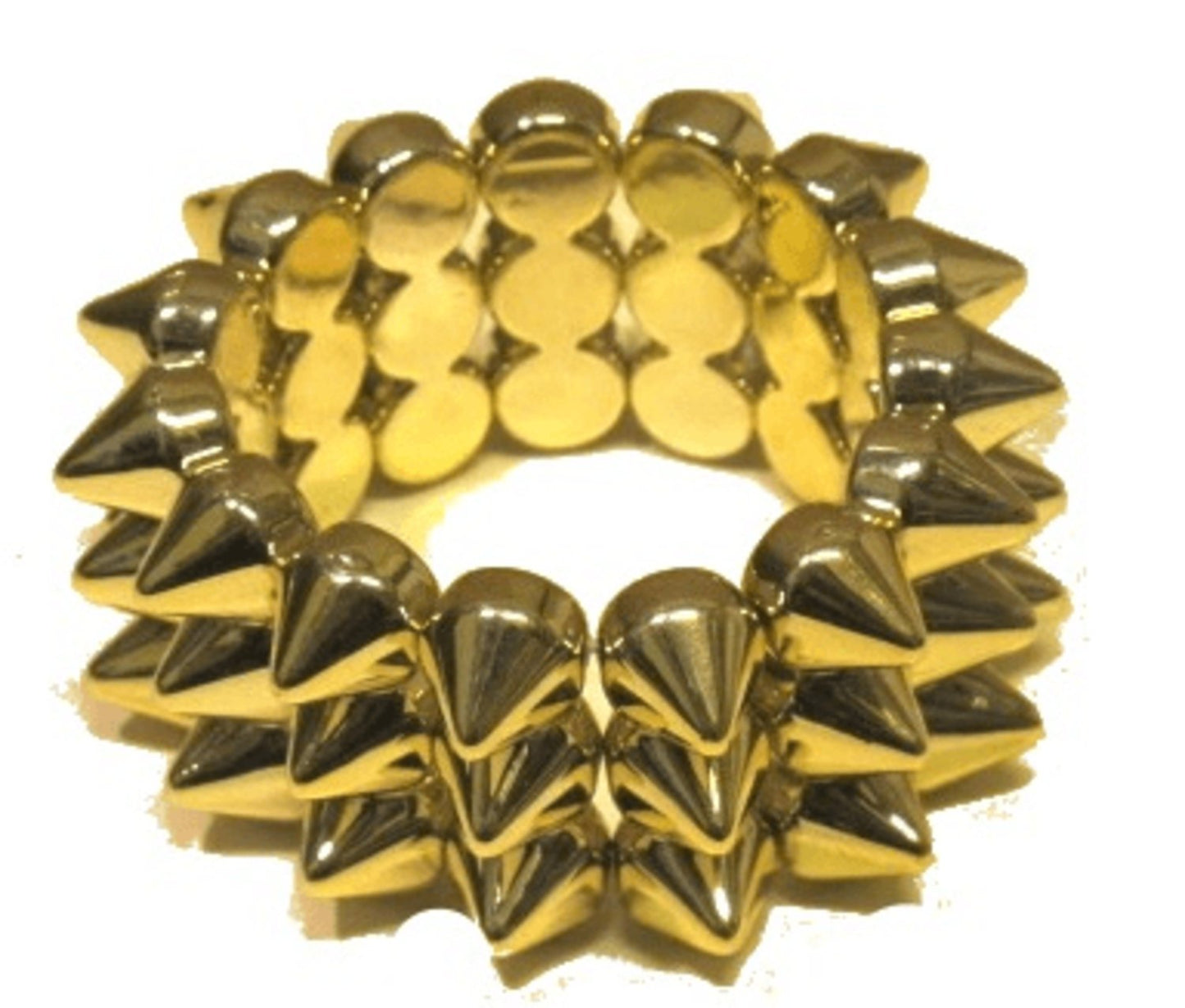 Elastic bracelet with rivets gold-colored