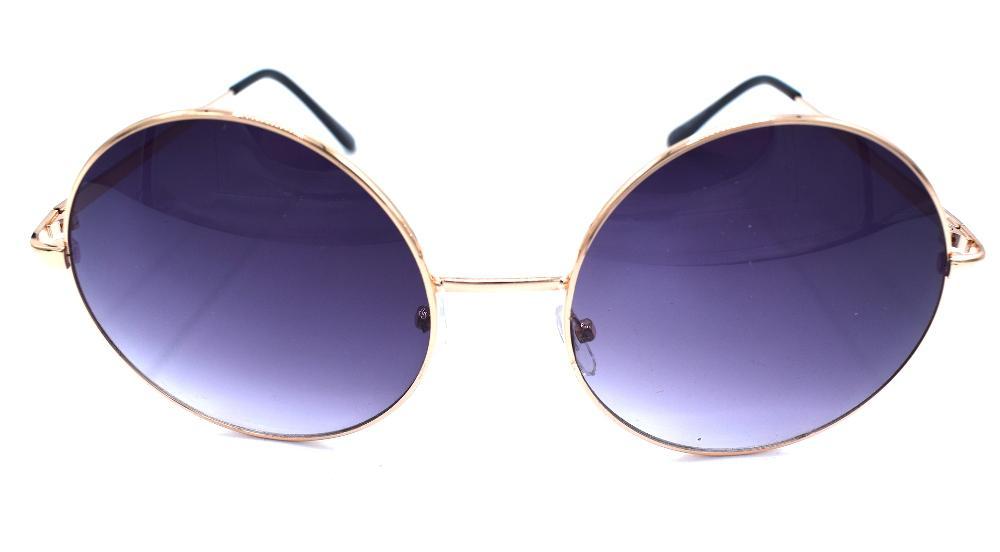 Enigma runda solglasögon - Guld/lila –  produktbild – Hiprock