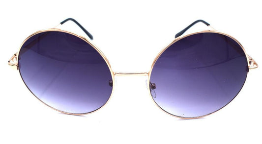 Enigma runda solglasögon - Guld/lila –  produktbild – Hiprock