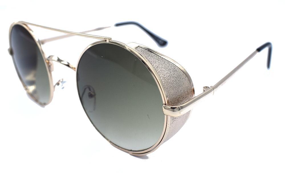 Fame pyöreät aurinkolasit - hopea/vihreä