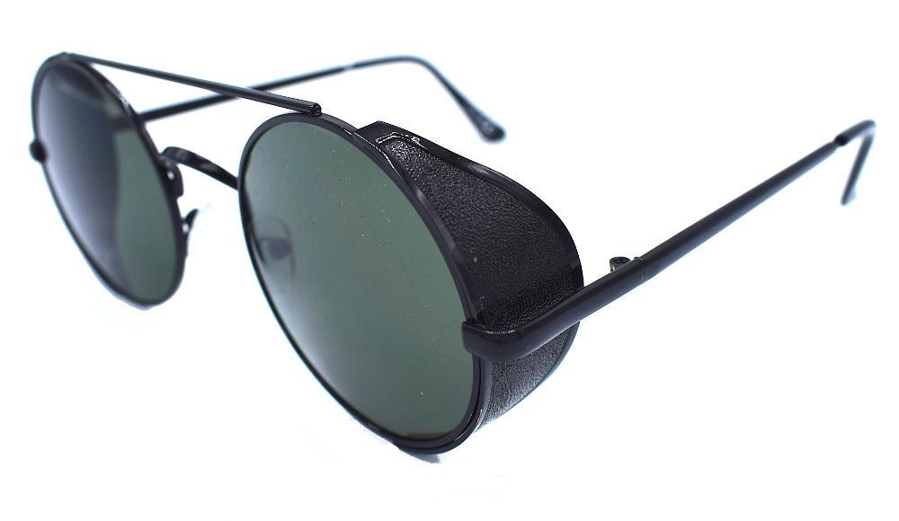 Fame pyöreät aurinkolasit mustat