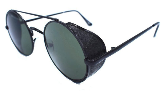 Fame pyöreät aurinkolasit mustat