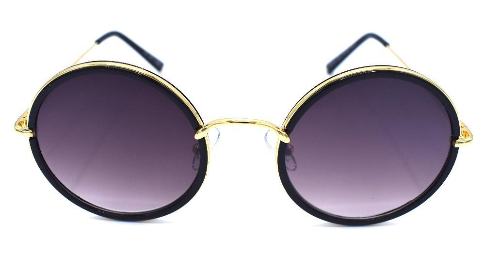 Fear Round Sunglasses - Black/Gold