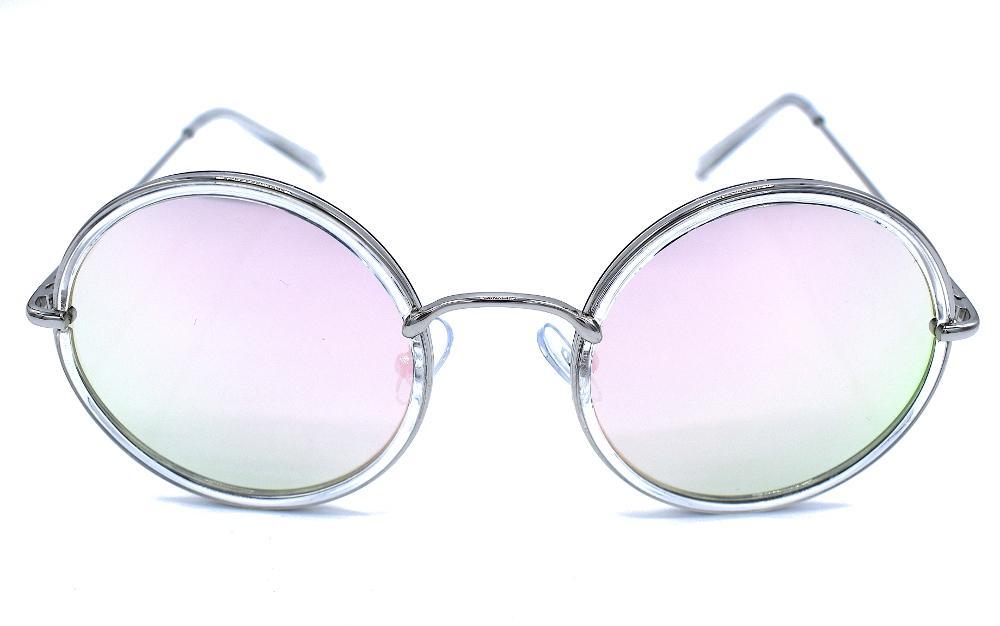 Fear round sunglasses pink/blue