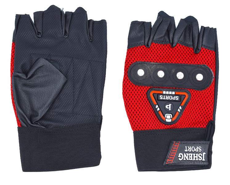 Fingerlösa handskar med runda nitar –  produktbild – Hiprock