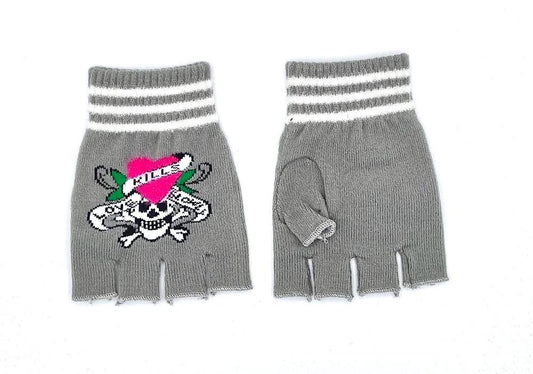 Fingerless gloves Skull