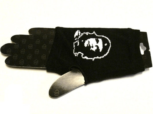 Fingerless gloves - Black and white che