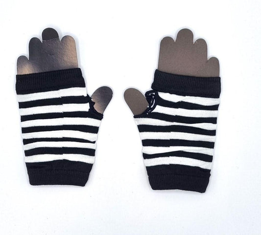 Fingerless Mittens - Striped