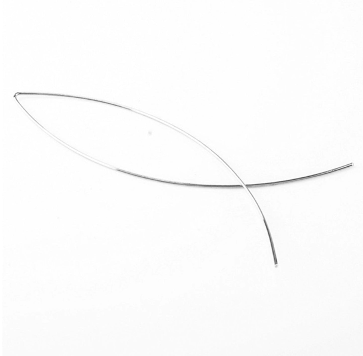 Kalan muotoiset korvakorut - hopeanväriset