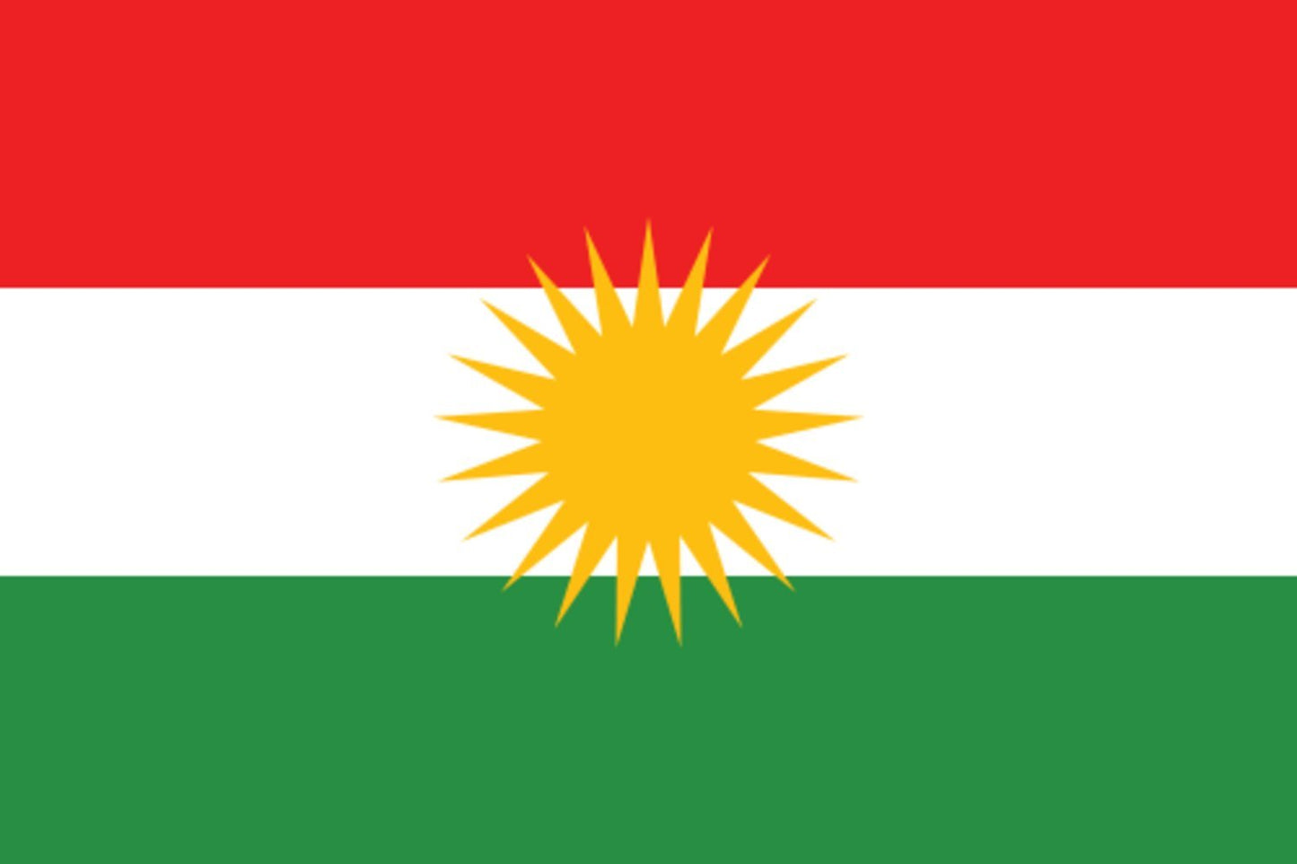 Flagga - Kurdistan –  produktbild – Hiprock