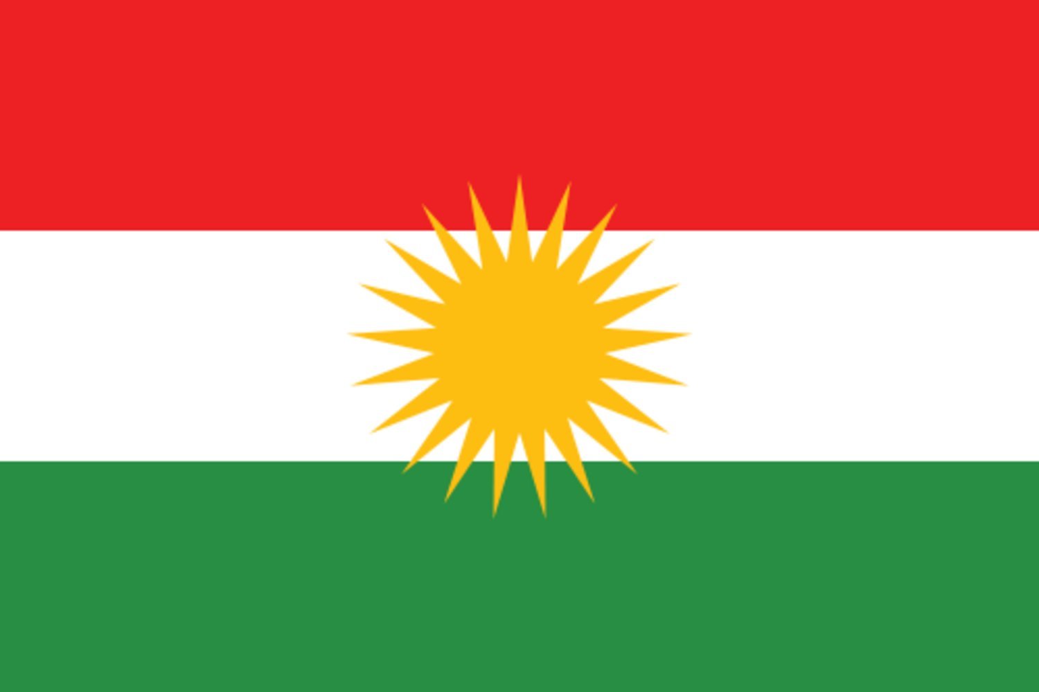 Flagga - Kurdistan –  produktbild – Hiprock