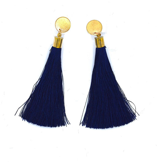 Frans örhängen Tassel Blå