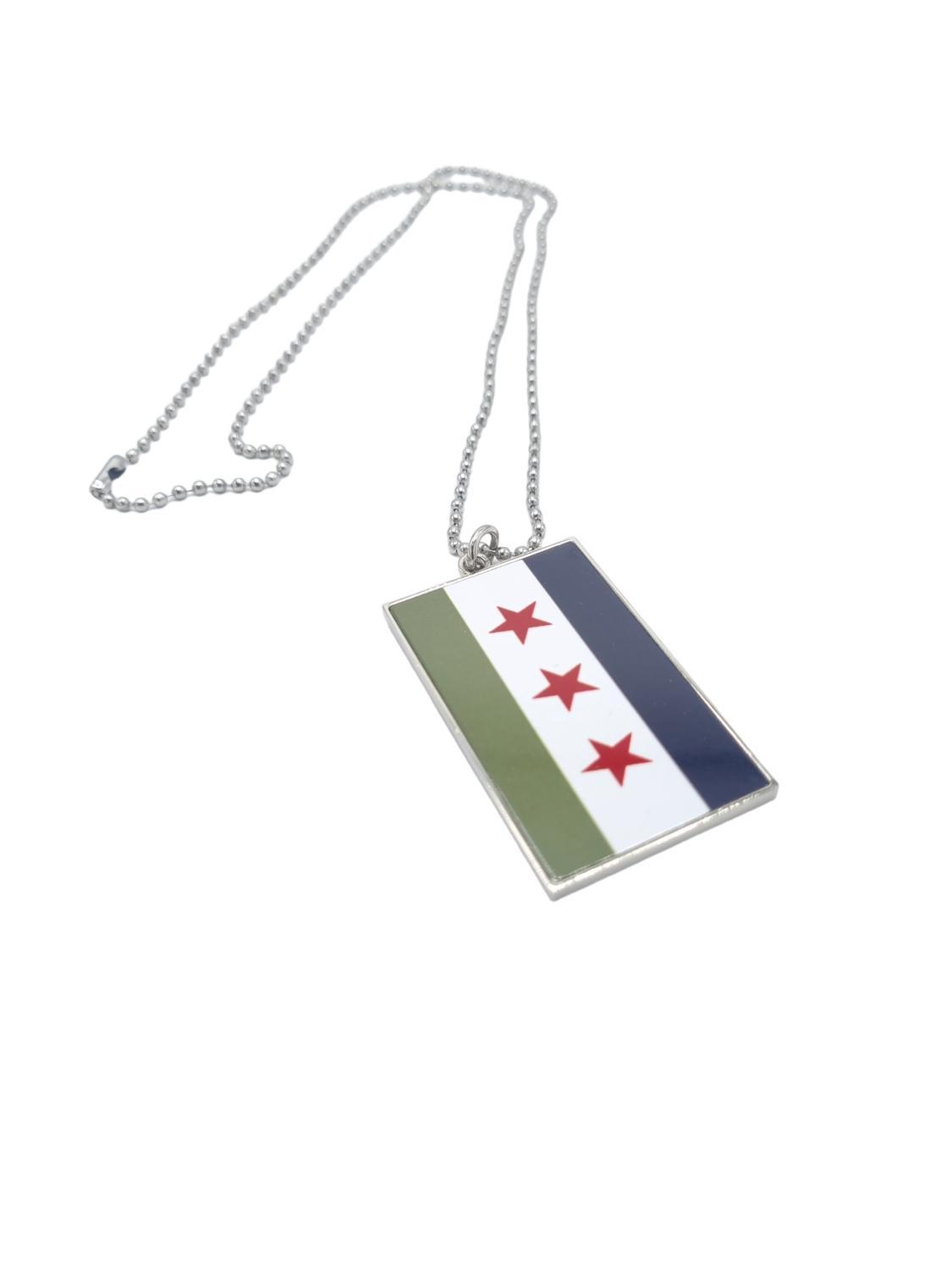 Free Syria flag necklace