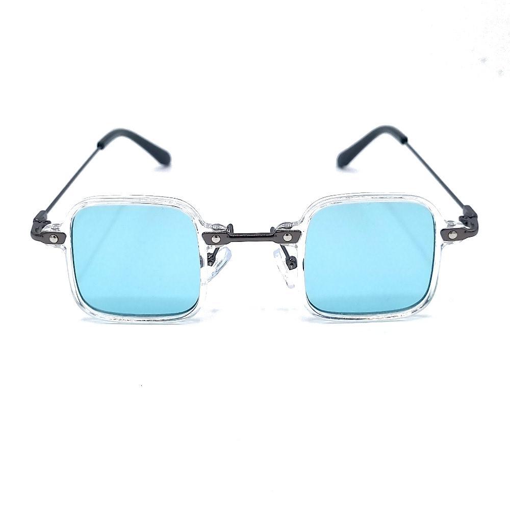 Square sunglasses Tony S - Transparent/blue